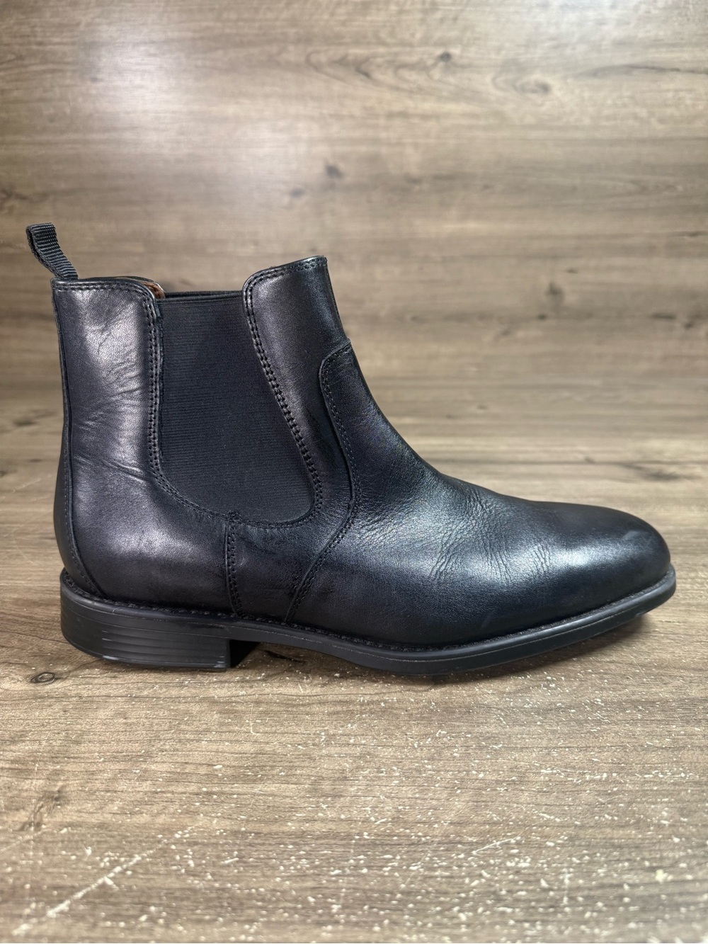 Johnston & Murphy XC4 Mens 10 M Black Leather Waterproof Chelsea Boots
